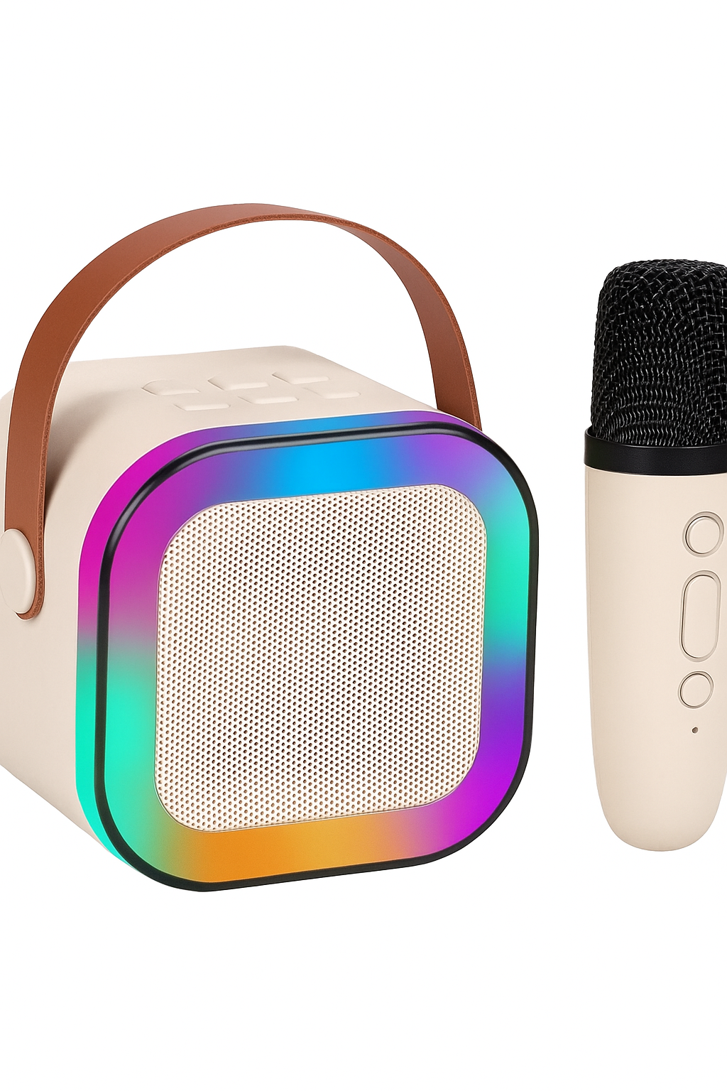 K12 Portable Bluetooth Karaoke Speaker with Wireless Mic – 5 W PA Sound · LED Party Lights · 2000 mAh Battery · Type‑C Charge