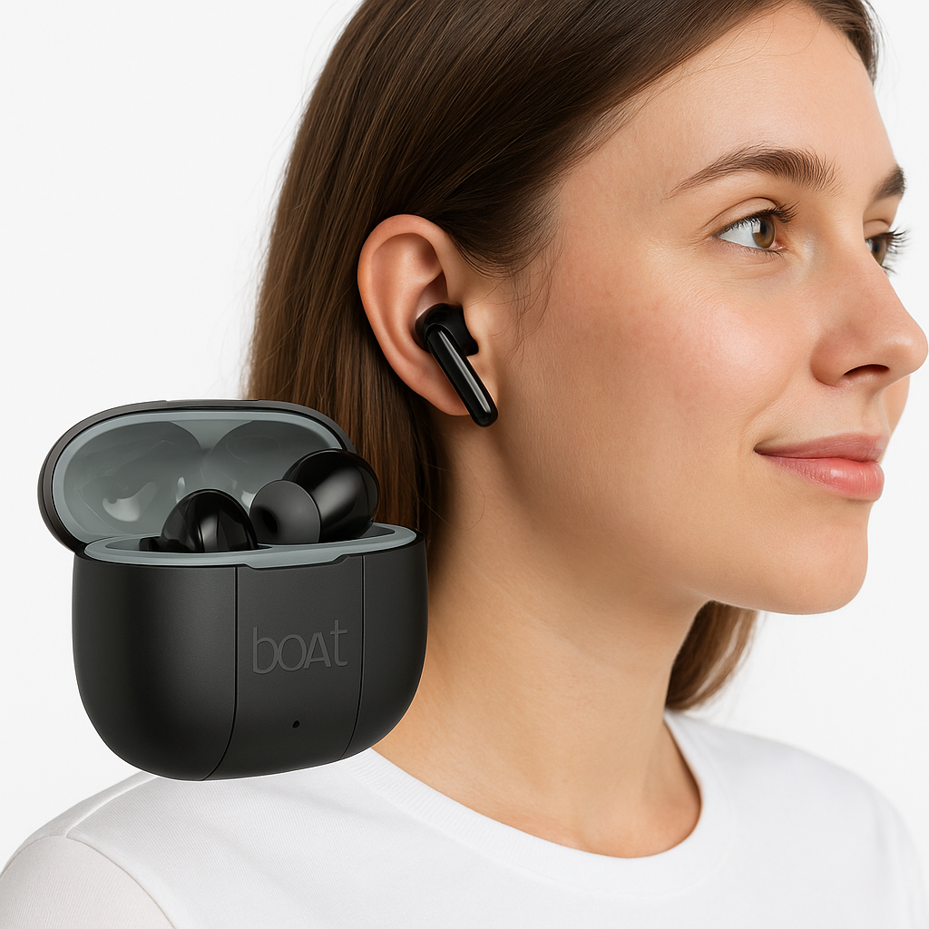 TWS Earbuds – 50‑Hour Playback • Spatial Audio • Quad‑Mic AI • Fast Charge