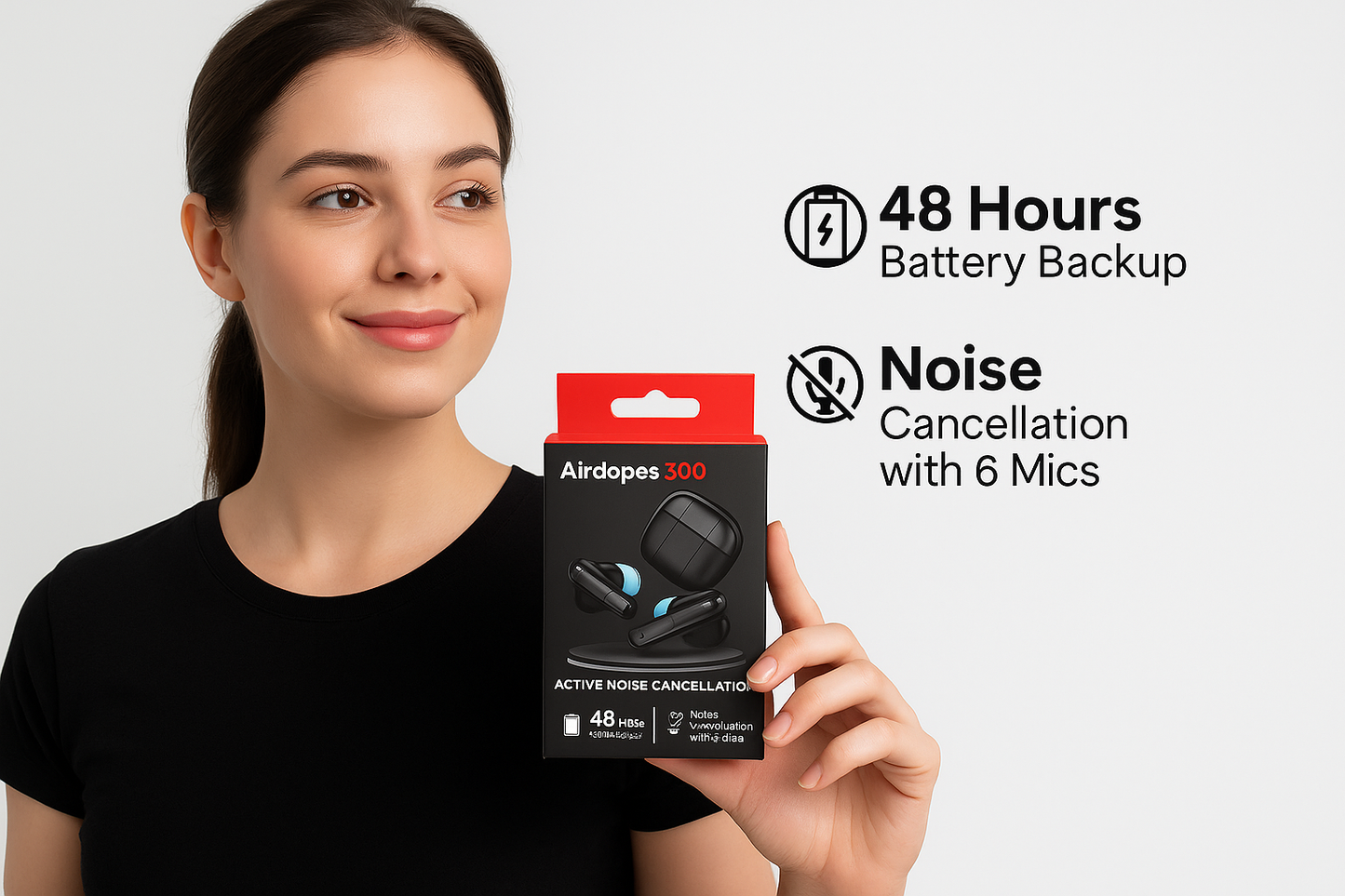TWS Earbuds – 50‑Hour Playback • Spatial Audio • Quad‑Mic AI • Fast Charge